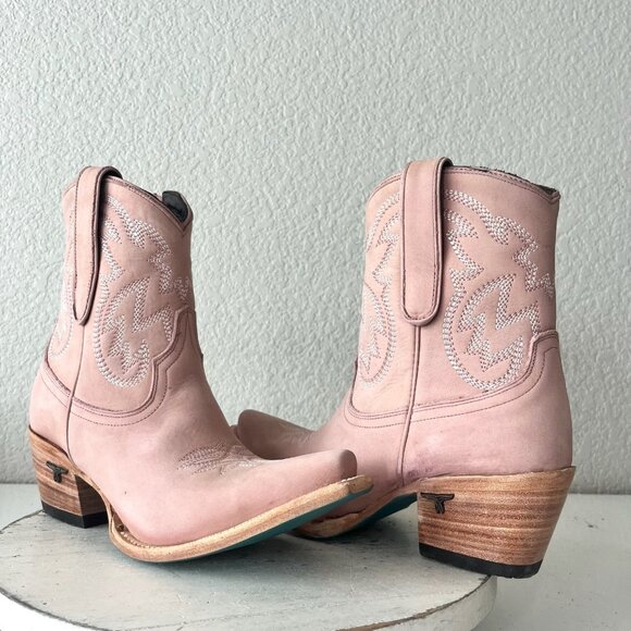 New Lane SMOKESHOW Pink Cowboy Boots Womens 8 Short Western Cowgirl Ankle Bootie - Picture 1 of 13